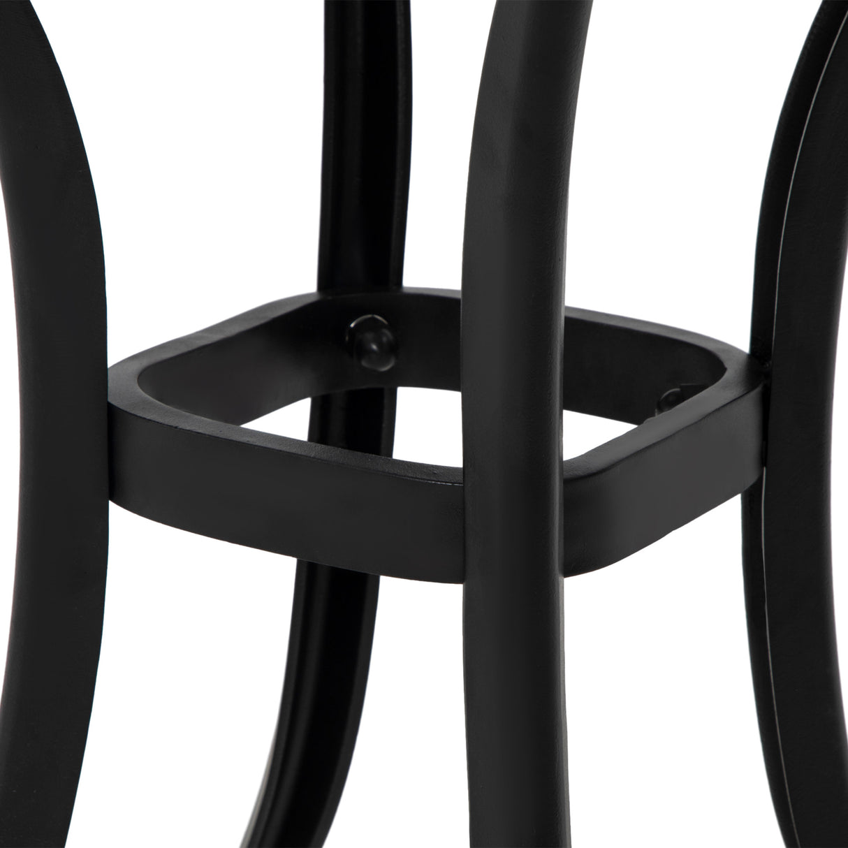 Cast Aluminium Outdoor Garden Bistro Table With Umbrella Hole Square - Velmora