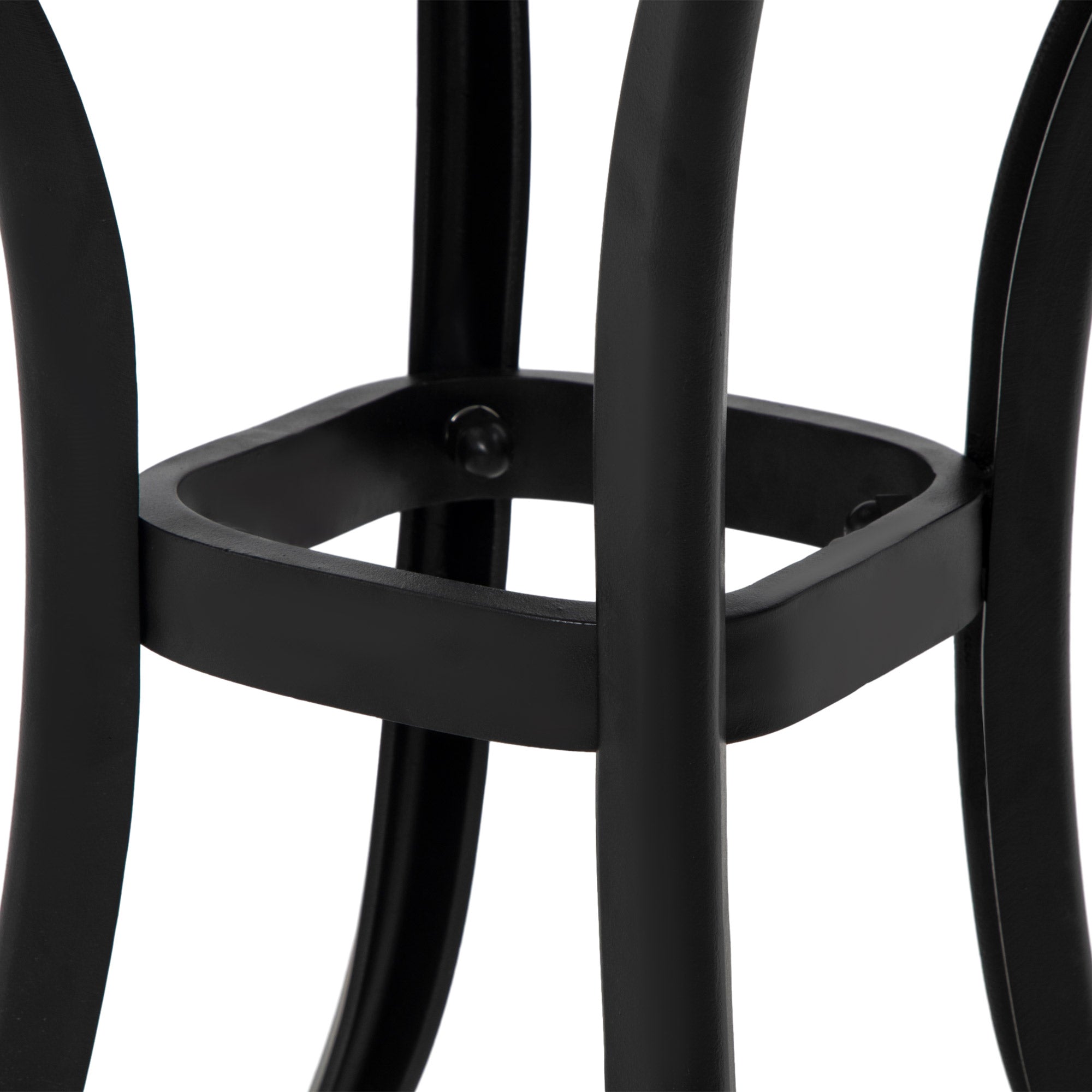 Cast Aluminium Outdoor Garden Bistro Table With Umbrella Hole Square - Velmora