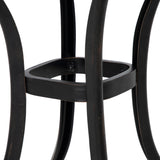 Cast Aluminium Outdoor Garden Bistro Table With Umbrella Hole Square - Velmora