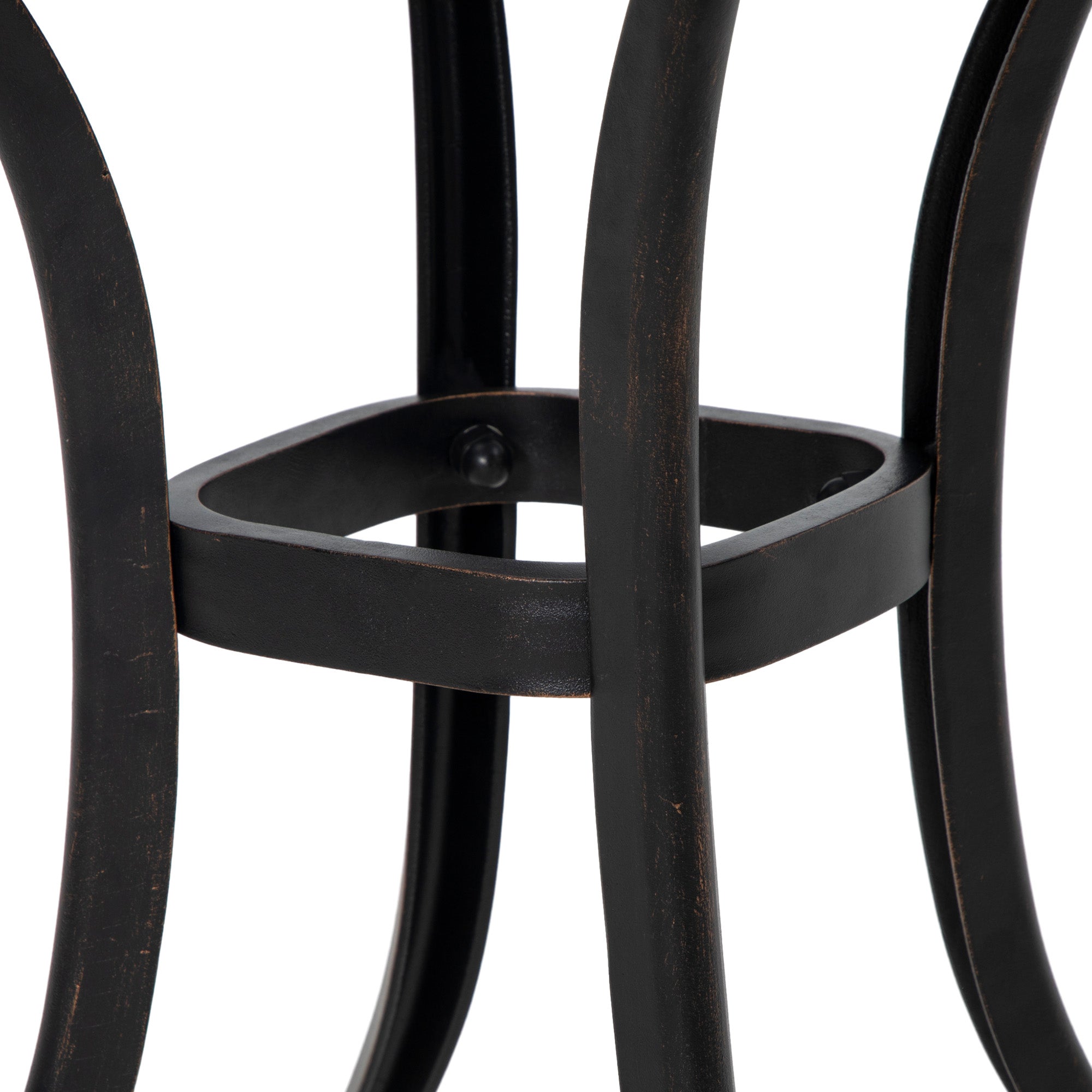 Cast Aluminium Outdoor Garden Bistro Table With Umbrella Hole Square - Velmora