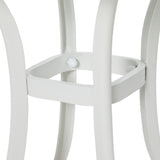 Cast Aluminium Outdoor Garden Bistro Table With Umbrella Hole Square - Velmora