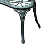 Cast Aluminum 2 Seater Garden Bench - Velmora