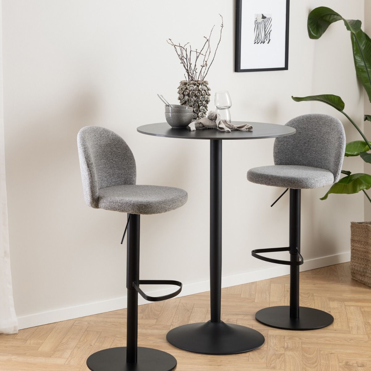Ceramic Bar Table for 2 to 4 People Round - Malta