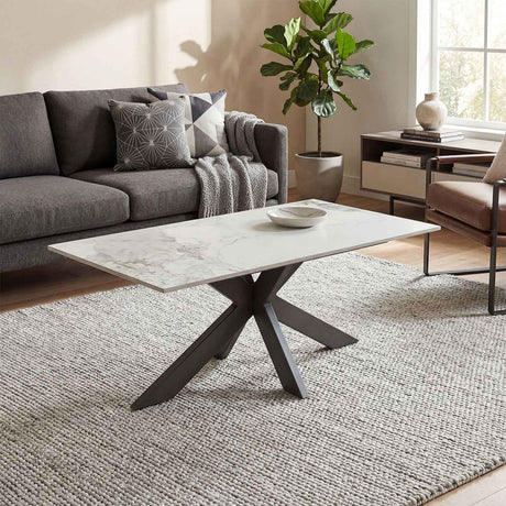 Ceramic Coffee Table 110cm Wide Rectangular - Tokyo