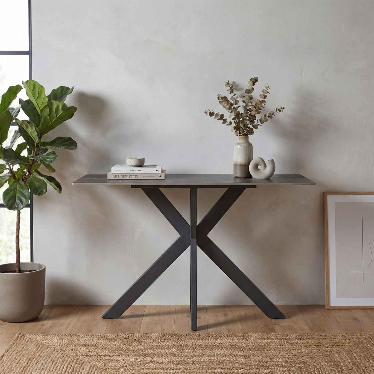 Ceramic Console Table 120cm Wide Rectangular - Tokyo
