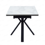 Ceramic Dining Table for 4 to 6 People Extending - Amari