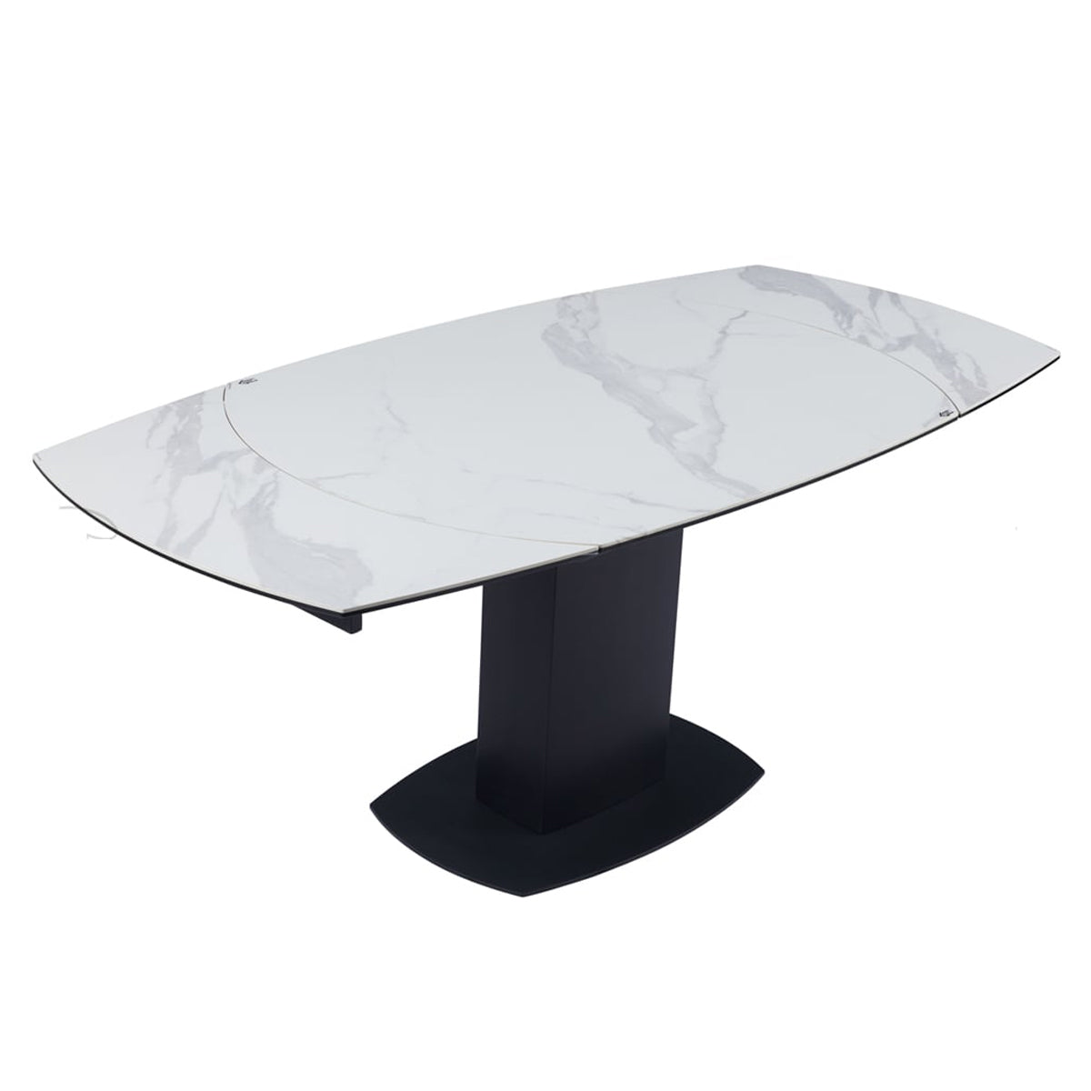 Ceramic Dining Table for 4 to 6 People Extending With Swivel Function - Ritz