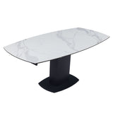 Ceramic Dining Table for 4 to 6 People Extending With Swivel Function - Ritz
