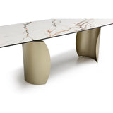 Ceramic Dining Table for 6 to 8 People Extending in Italian Earth Vein - Palazzo