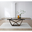 Ceramic Dining Table for 6 to 8 People Extending in Italian Emerald Vein - Lavish