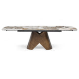 Ceramic Dining Table for 6 to 8 People Extending in Italian Pandora - Feretti