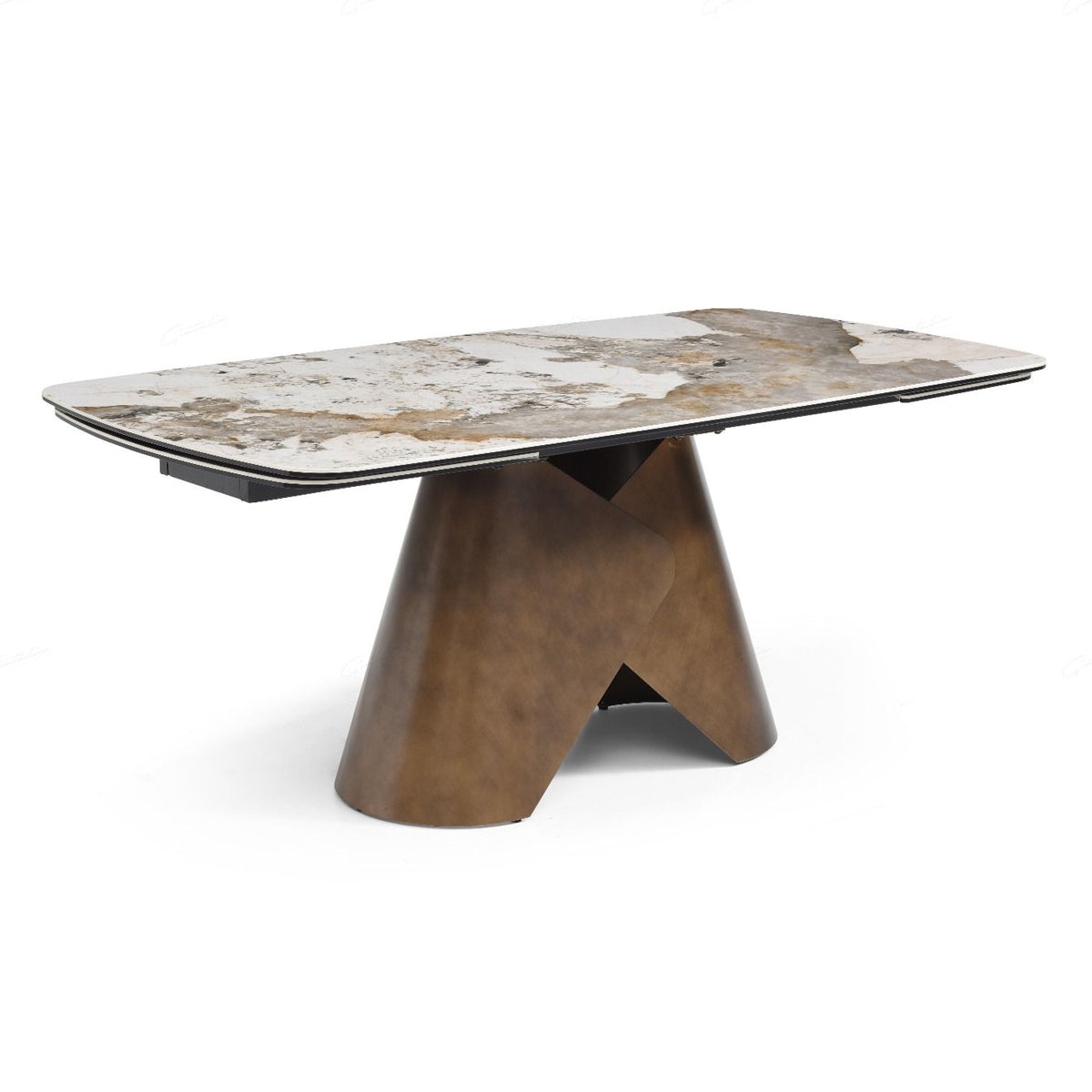 Ceramic Dining Table for 6 to 8 People Extending in Italian Pandora - Feretti