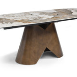 Ceramic Dining Table for 6 to 8 People Extending in Italian Pandora - Feretti