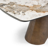 Ceramic Dining Table for 6 to 8 People Extending in Italian Pandora - Feretti