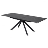 Ceramic Dining Table for 6 to 8 People Extending in White Vein - Rossa