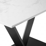 Ceramic Dining Table for 6 to 8 People Rectangular - Alessia