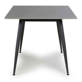 Ceramic Dining Table 80cm Wide Square for 2 to 4 People - Monaco