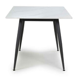 Ceramic Dining Table 80cm Wide Square for 2 to 4 People - Monaco