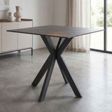 Ceramic Dining Table 80cm Wide Square for 2 to 4 People - Tokyo