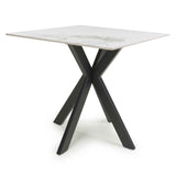 Ceramic Dining Table 80cm Wide Square for 2 to 4 People - Tokyo