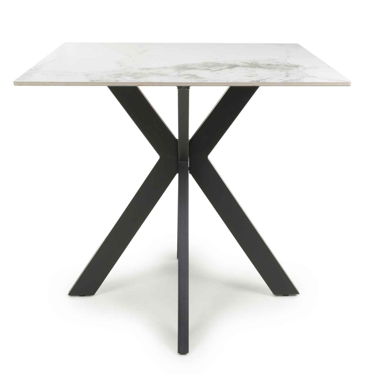 Ceramic Dining Table 80cm Wide Square for 2 to 4 People - Tokyo
