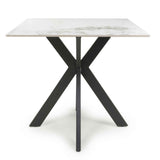 Ceramic Dining Table 80cm Wide Square for 2 to 4 People - Tokyo
