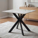 Ceramic Dining Table 80cm Wide Square for 2 to 4 People - Tokyo