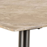 Ceramic Dining Table in Brown With 4 Brooke Dining Chairs - Wicklow