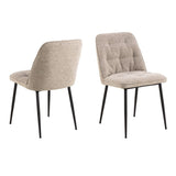 Ceramic Dining Table in Brown With 4 Brooke Dining Chairs - Wicklow