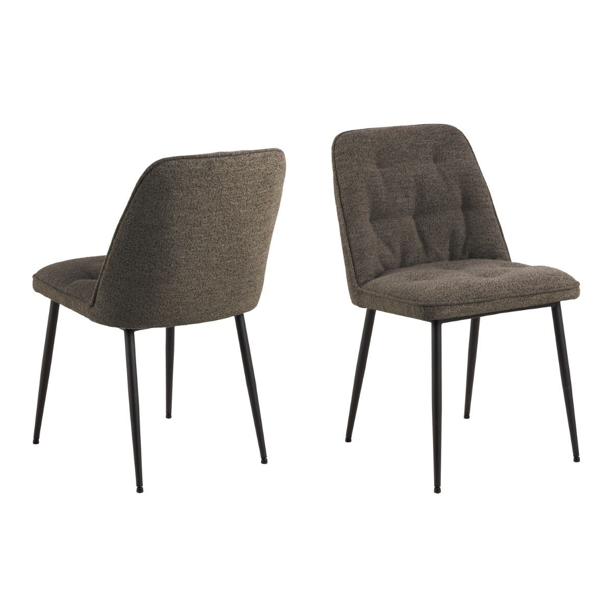 Ceramic Dining Table in Brown With 4 Brooke Dining Chairs - Wicklow