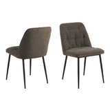 Ceramic Dining Table in Brown With 4 Brooke Dining Chairs - Wicklow