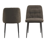 Ceramic Dining Table in Brown With 4 Brooke Dining Chairs - Wicklow