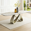 Ceramic Dining Table Extending in Curved Shape for 10 People - Ludovica