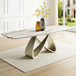 Ceramic Dining Table 260cm Wide Extending in Curved Shape for 10 People - Ludovica
