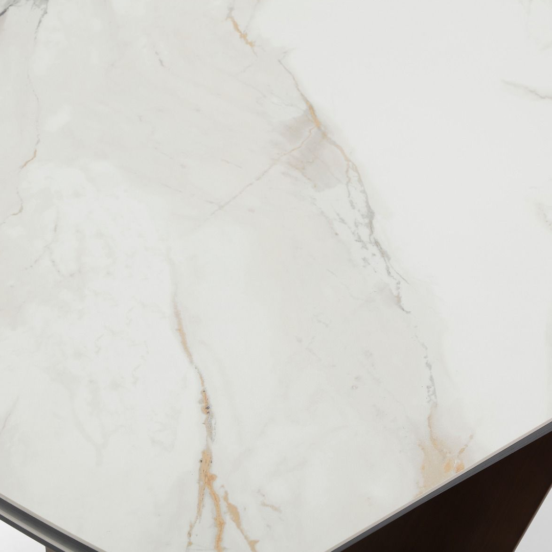Ceramic Dining Table Extending in Curved Shape for 10 to 12 People - Lusso