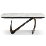 Ceramic Dining Table Extending in Curved Shape for 10 to 12 People - Lusso