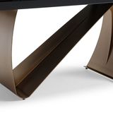Ceramic Dining Table Extending in Curved Shape for 10 to 12 People - Lusso