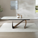 Ceramic Dining Table 260cm Wide Extending in Curved Shape for 10 to 12 People - Lusso