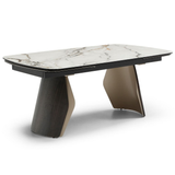 Ceramic Dining Table Extending in Curved Shape for 8 to 10 People - Fidenza