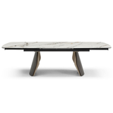Ceramic Dining Table Extending in Curved Shape for 8 to 10 People - Fidenza