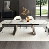 Ceramic Dining Table Extending in Curved Shape for 8 to 10 People - Fidenza