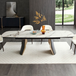 Ceramic Dining Table 260cm Wide Extending in Curved Shape for 8 to 10 People - Fidenza
