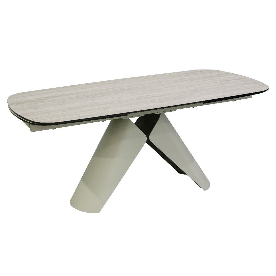 Ceramic Dining Table Extending in Rectangular for 12 People - Leoni