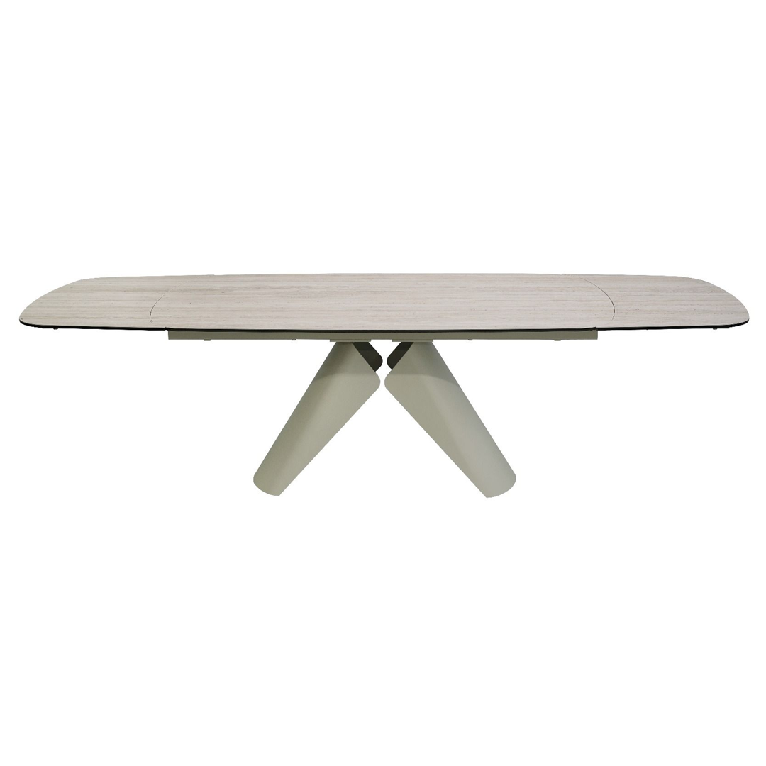 Ceramic Dining Table Extending in Rectangular for 12 People - Leoni