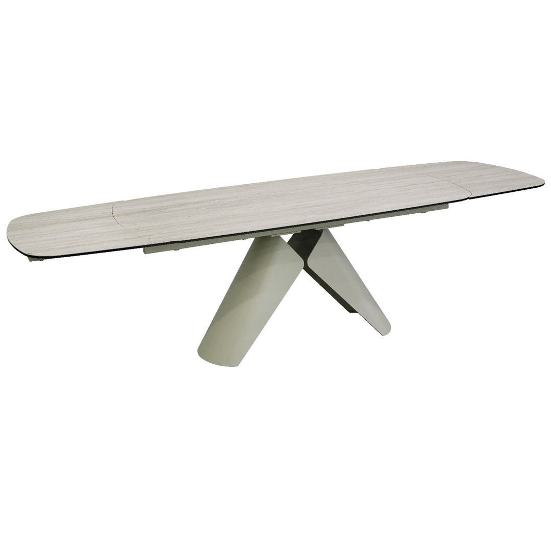 Ceramic Dining Table Extending in Rectangular for 12 People - Leoni