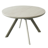 Ceramic Dining Table Extending in Round for 4 to 6 People - Orbita