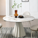 Ceramic Dining Table 190cm Wide Extending in Round for 8 People - Skye
