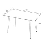 Ceramic Dining Table for 4 People 120cm Wide Rectangular - Monaco