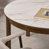 Ceramic Dining Table for 4 People 120cm Wide Round - Southampton