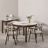 Ceramic Dining Table for 4 People 120cm Wide Round - Southampton